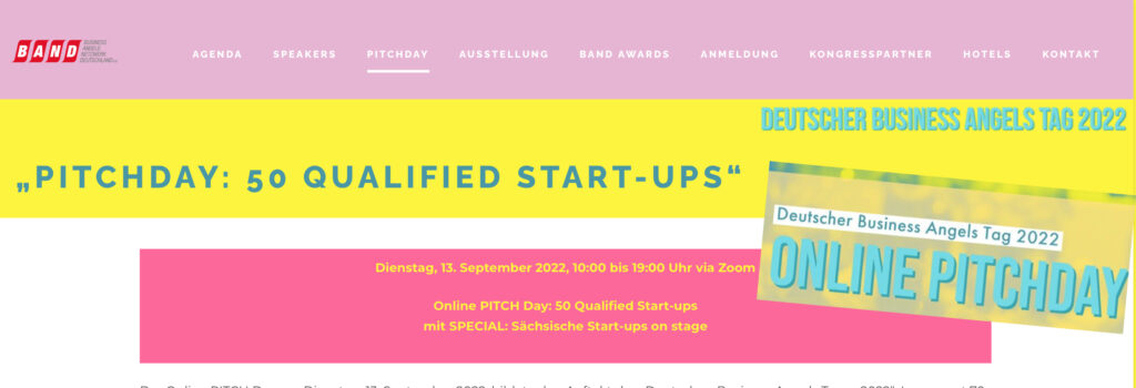 GERMAN BUSINESS ANGELS DAY - ONLINE PITCHDAY